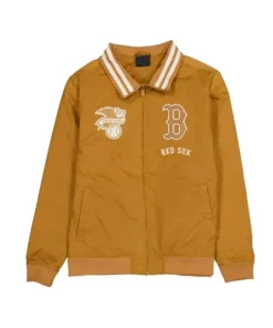 Boston Red Sox Logo Select Light Bronze Bomber Jacket