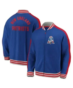 Jerrilyn New England Patriots Blue Bomber Jacket
