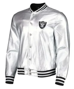 LV Raiders The Wild Collective Silver Metallic Jacket