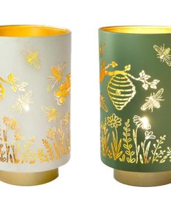 LED USB METAL CUTOUT LAMP (BEES IN GARDEN) (ASSTD)
