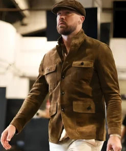 Travis Kelce Brown Suede Jacket
