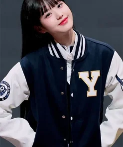 Yonsei University Blue And White Varsity Jacket